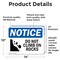 Signmission Do Not Climb On Rocks Sign With Symbol, 14 in W x Rectangle, Vinyl Decal OS-2PACK-NS-D-1014-L-11105 - alternate 6
